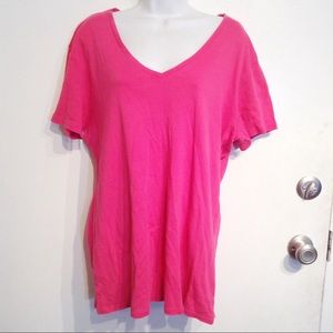 🌟5 for $25🌟 Plus Size Pink V Neck Tee